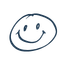 line drawing of a smiling face
