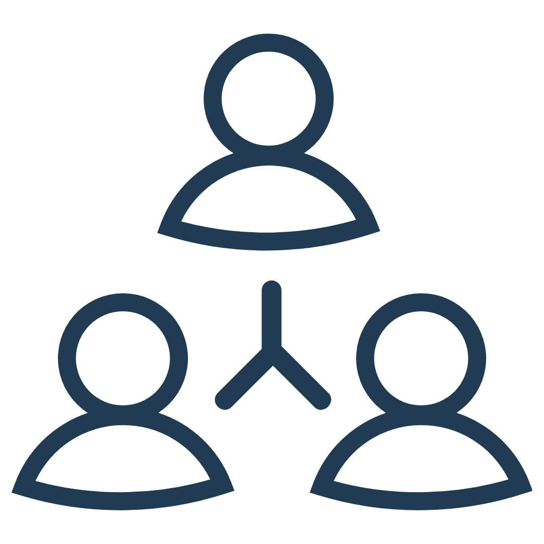 icon of 3 people depiciting a small group
