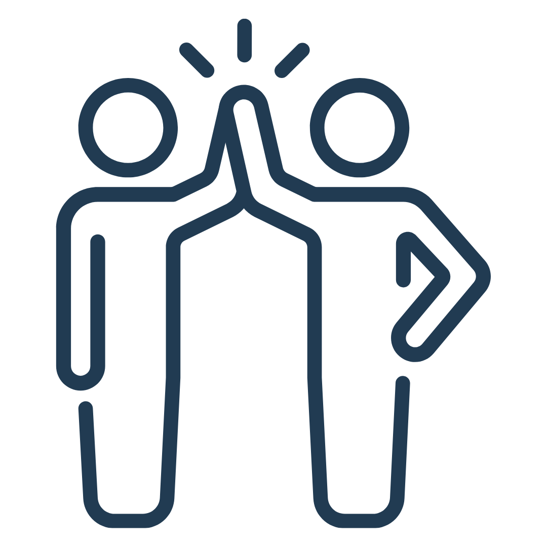 icon of two people giving each other a high-five